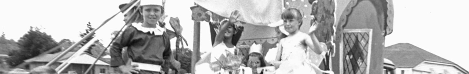 Banner Section from a photo from 1967 of a float in the street parade
