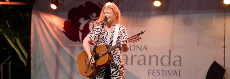 Rheanna live at the Goodna Jacaranda Festival on the main stage.